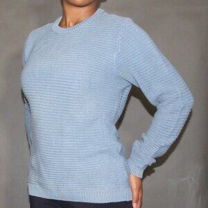 H&M HEAVY KNIT BLUE SWEATER